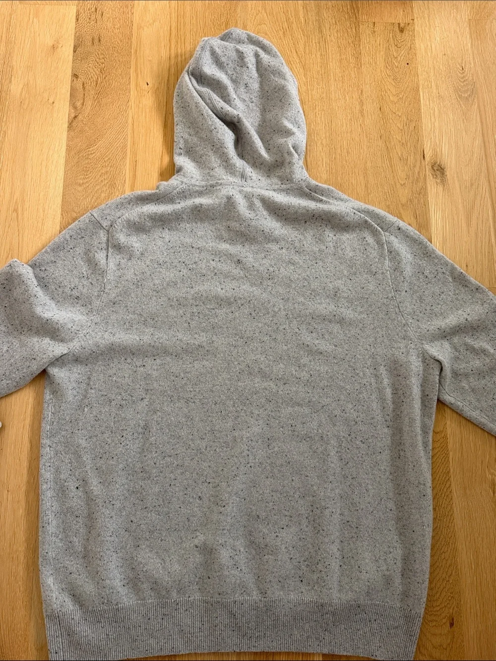 J. Crew Speckled Light Gray Cashmere Hoodie